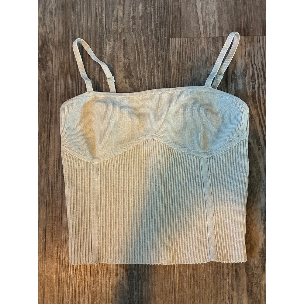 Aritzia Babaton XXS Cream Ribbed Camisole
